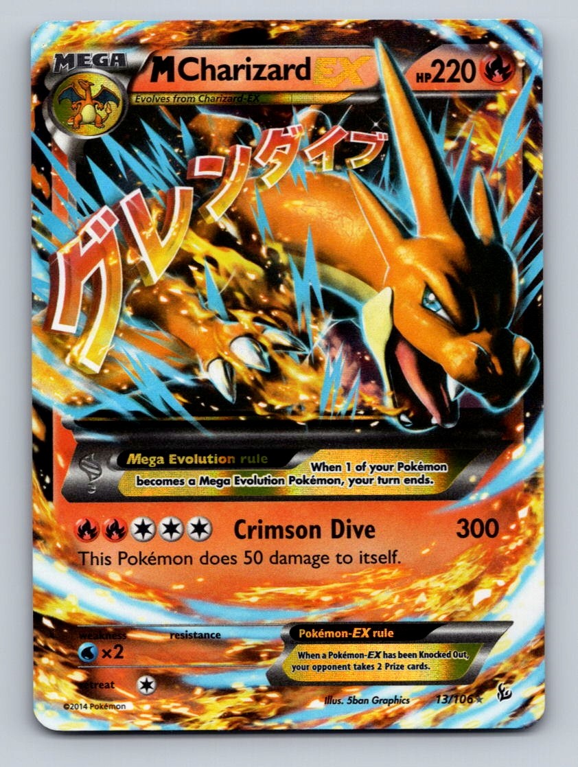 Pokemon TCG M Charizard EX Holo Ultra Rare XY - Evolutions 13/108