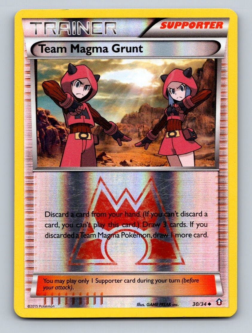 Pokemon TCG Team Magma Grunt Reverse Holo Uncommon Double Crisis 30/34