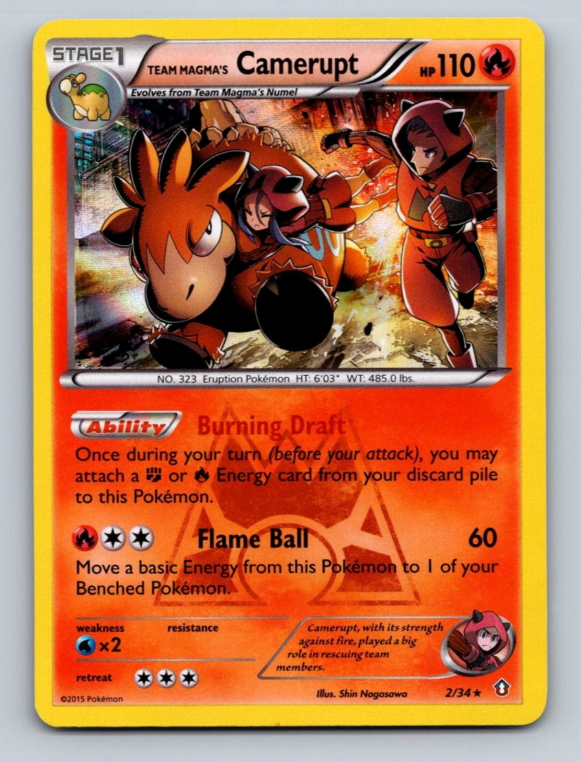 Pokemon TCG Team Magma's Camerupt Holo Holo Rare Double Crisis 2/34