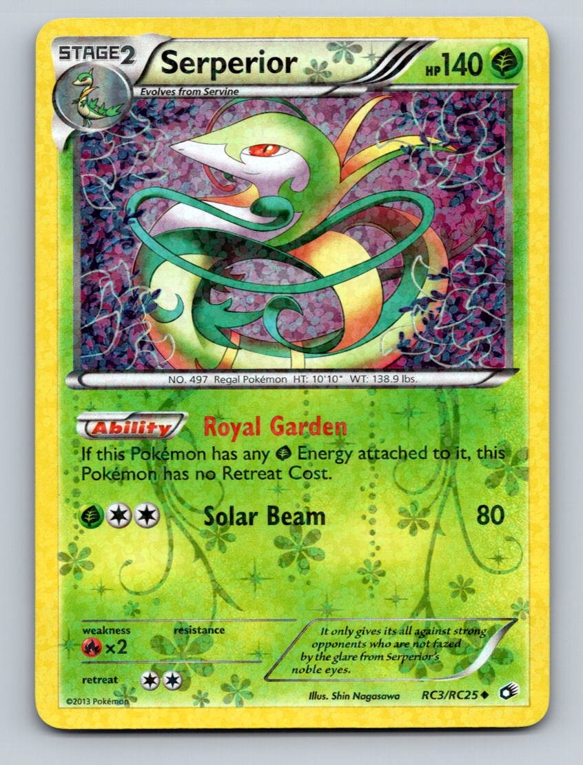 Pokemon TCG Serperior Holo Uncommon Legendary Treasures: Radiant Collection RC3/