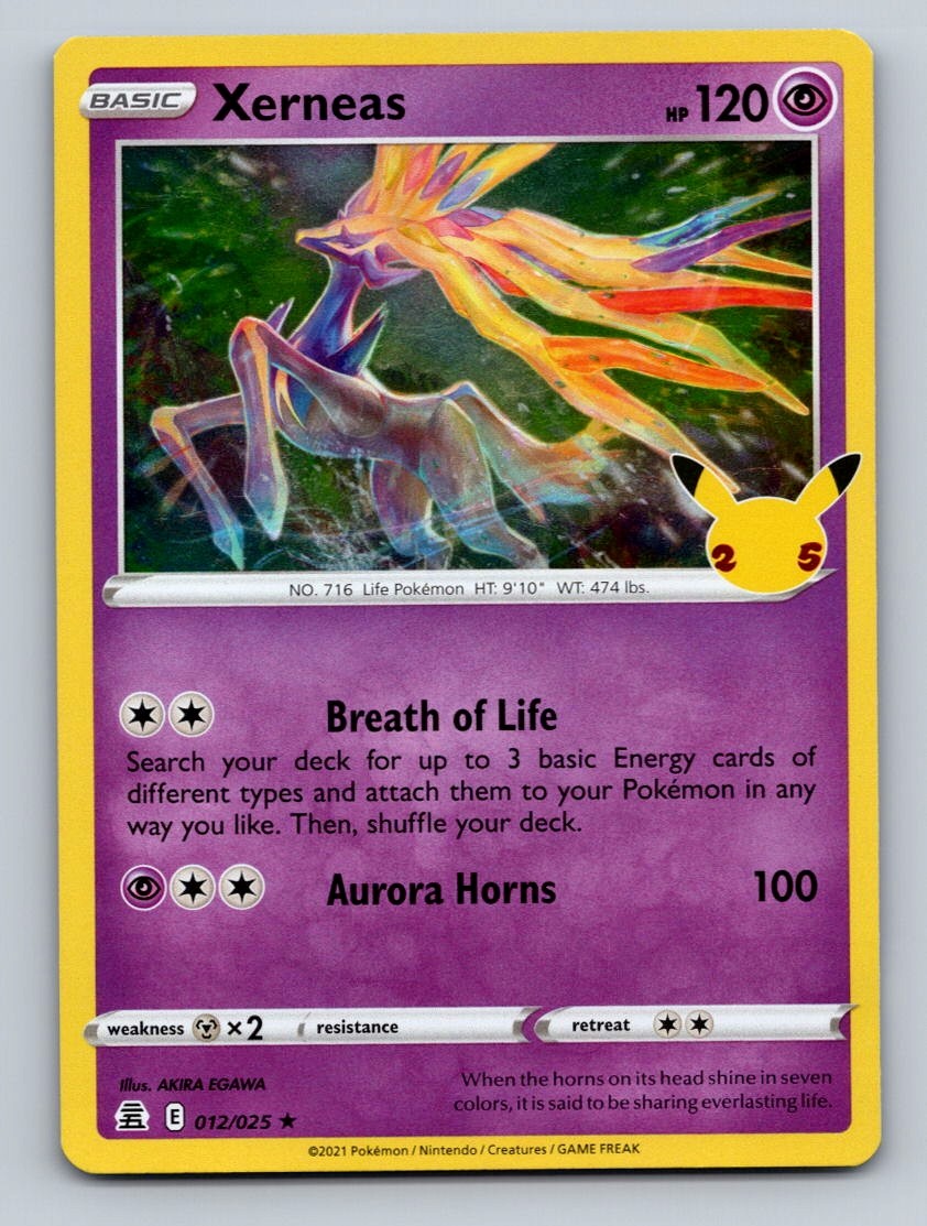 Pokemon TCG Xerneas Holo Holo Rare Celebrations 012/025