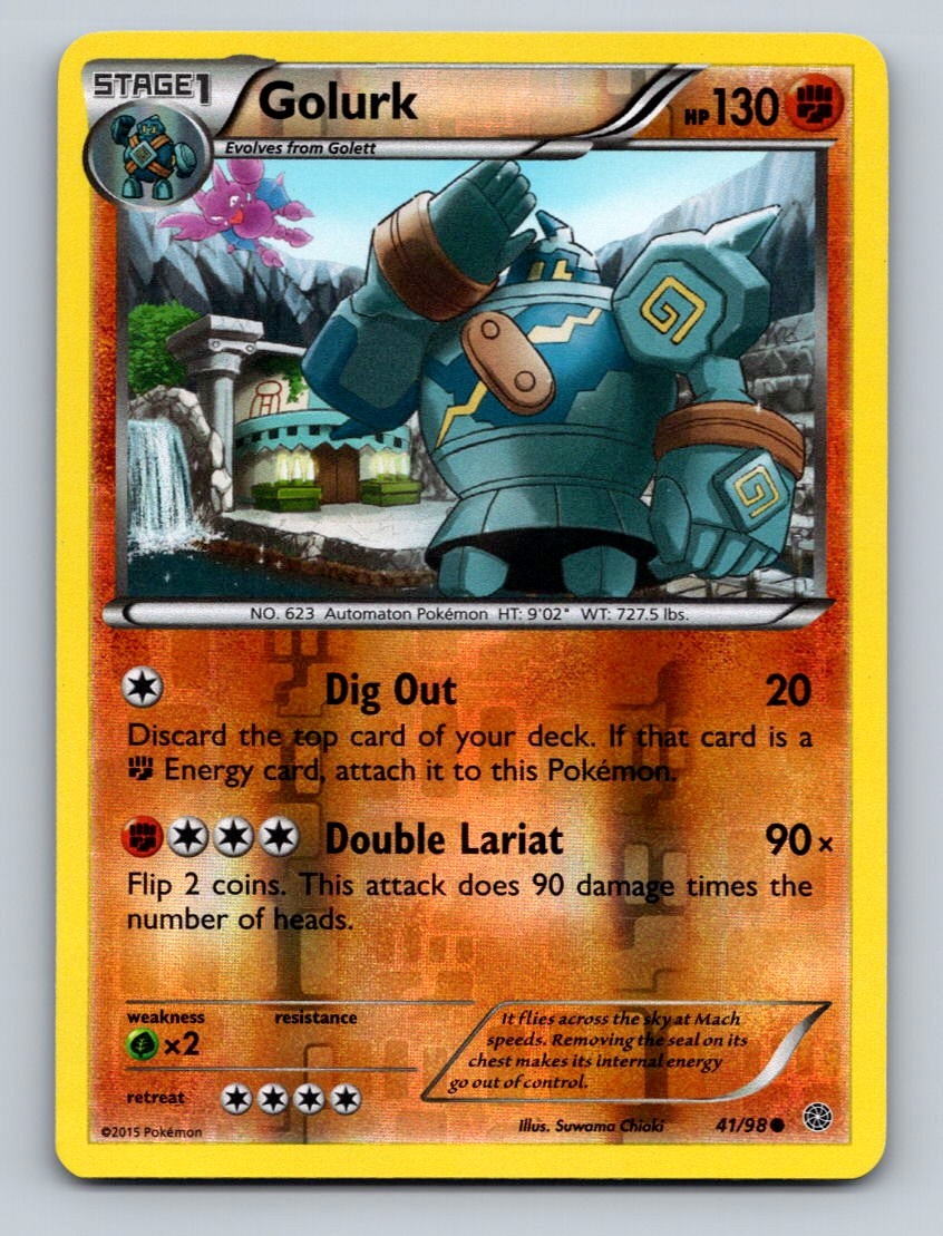 Pokemon TCG Golurk (41) Reverse Holo Common XY - Ancient Origins 41/98