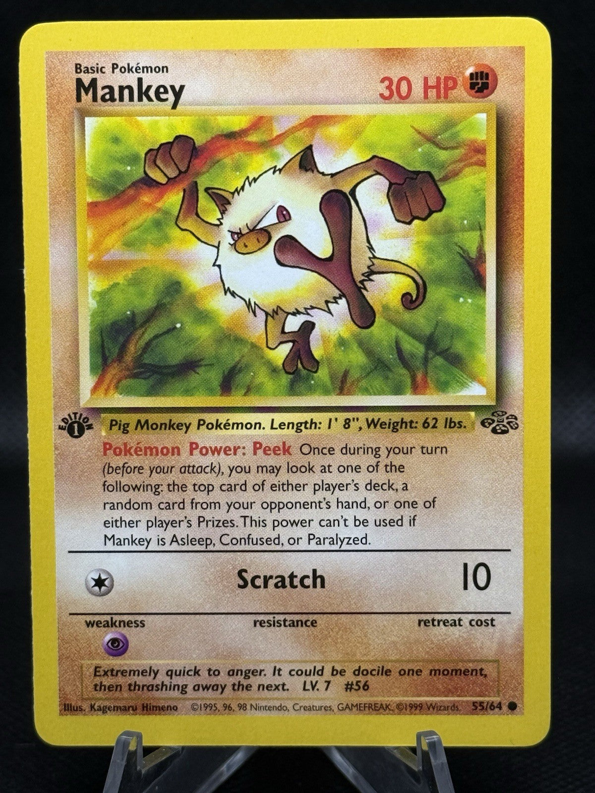 POKEMON JUNGLE 1ST EDITION MANKEY 55/64