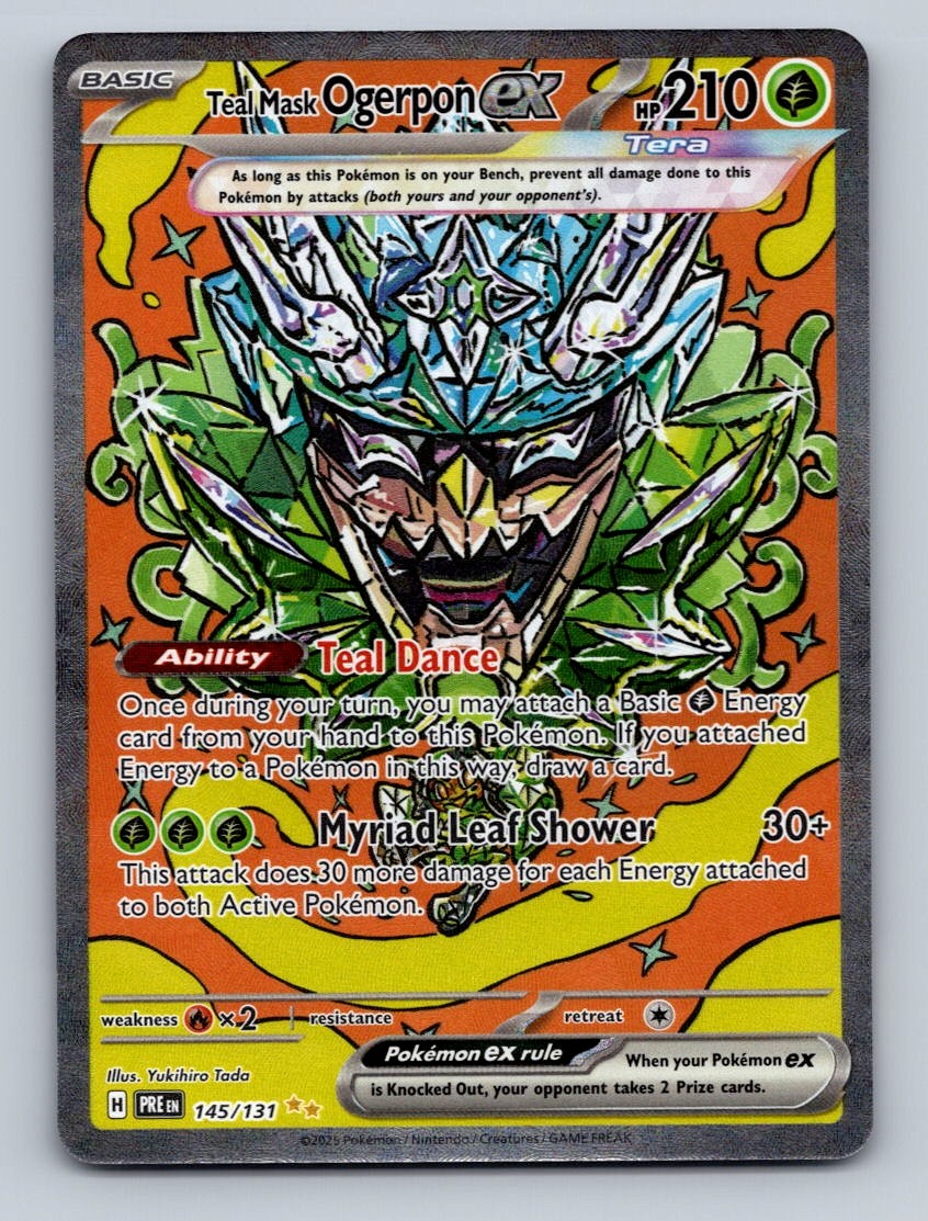 Pokemon TCG Teal Mask Ogerpon ex Holo Special Illustration Rare SV: Prismatic Ev