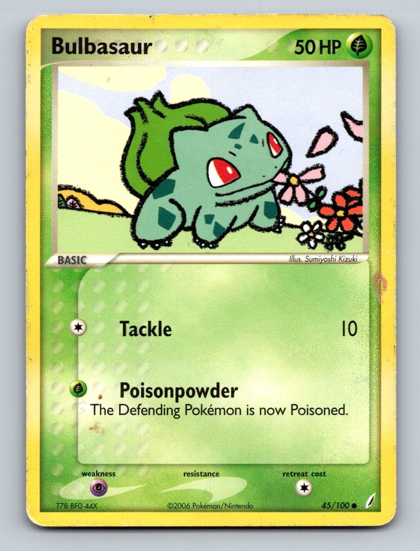 Pokemon TCG Bulbasaur Common Crystal Guardians 45/100