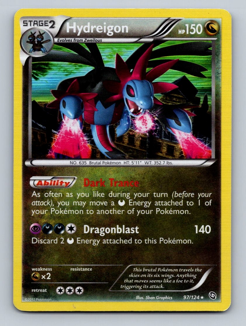 Pokemon TCG Hydreigon (97) Holo Holo Rare Dragons Exalted 97/124