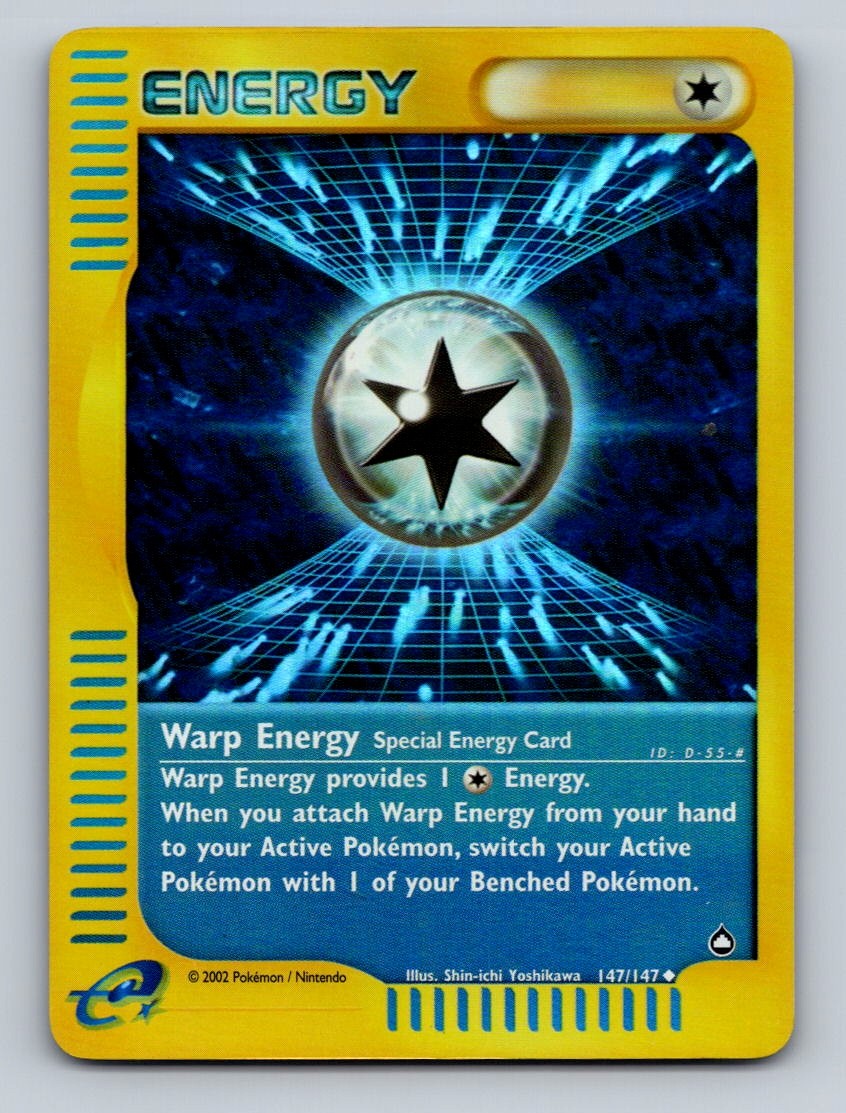 Pokemon TCG Warp Energy Reverse Holo Uncommon Aquapolis 147/147