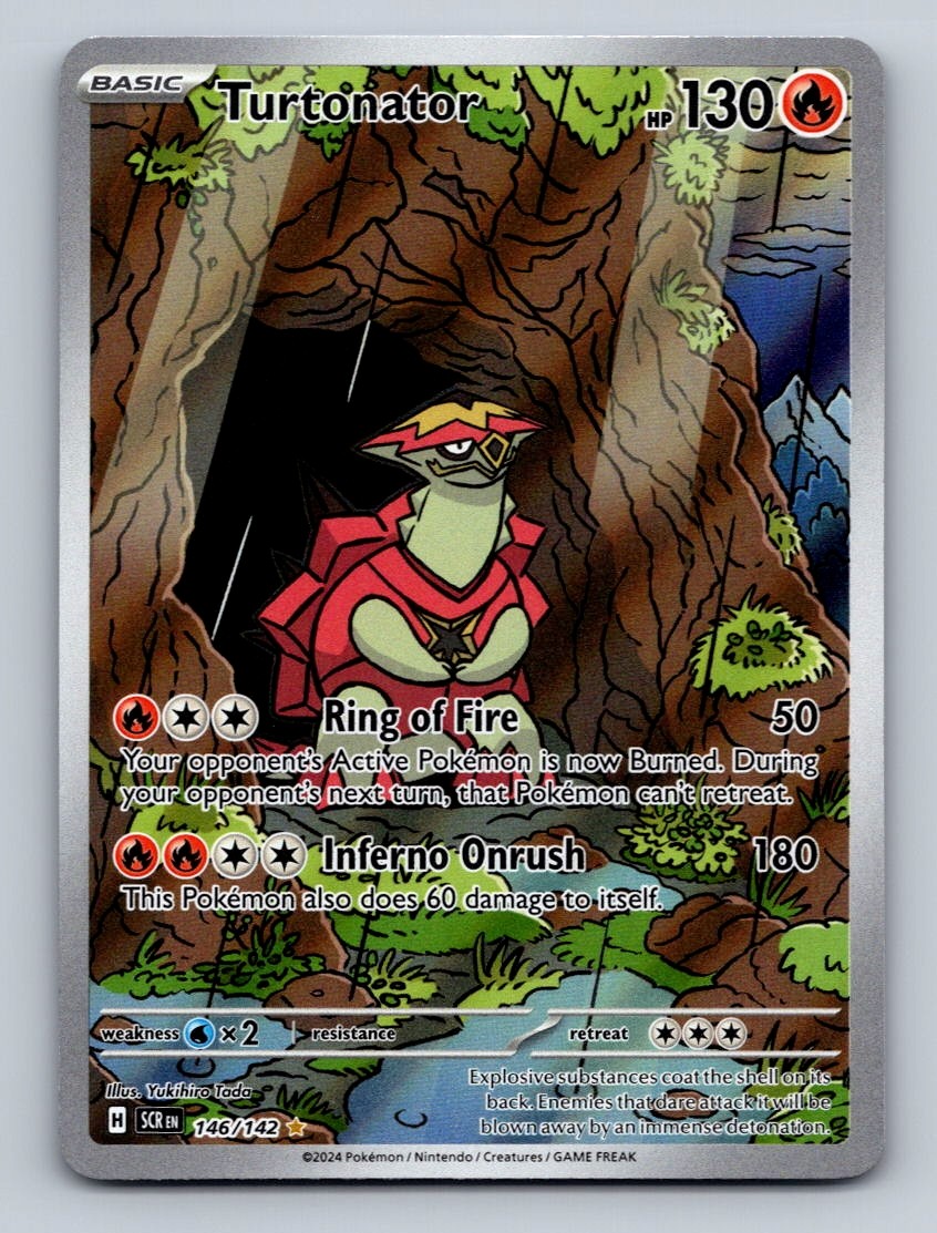 Pokemon TCG Turtonator Holo Illustration Rare SV07: Stellar Crown 146/142