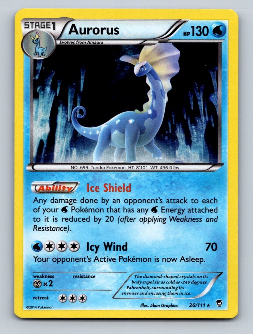 Pokemon TCG Aurorus Rare XY - Furious Fists 26/111