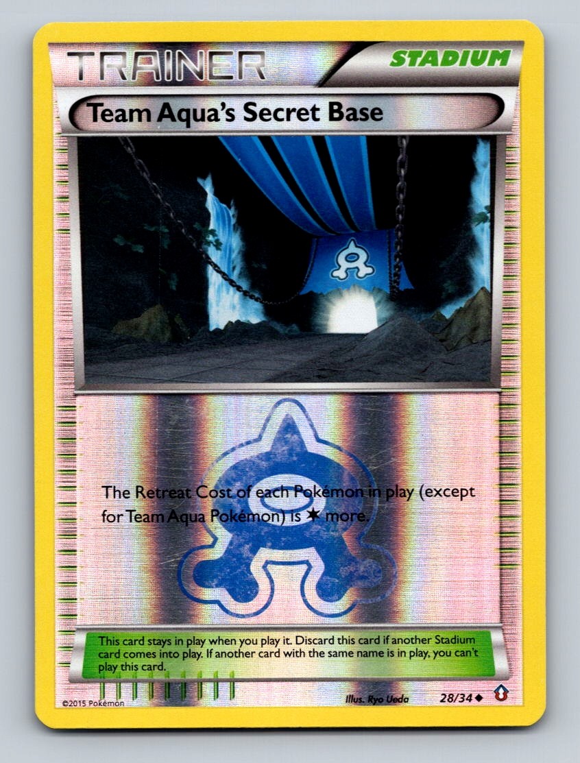 Pokemon TCG Team Aqua's Secret Base Reverse Holo Uncommon Double Crisis 28/34