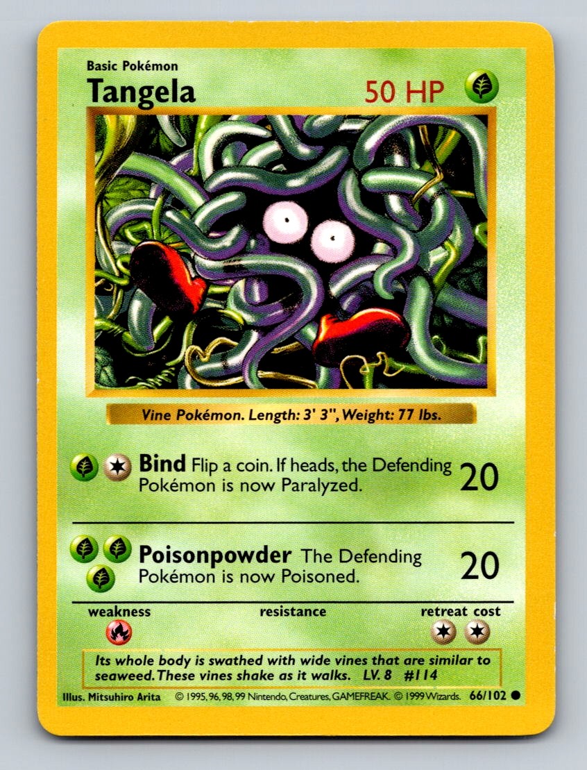 Tangela Unlimited Common Base Set (Shadowless) 066/102 NM