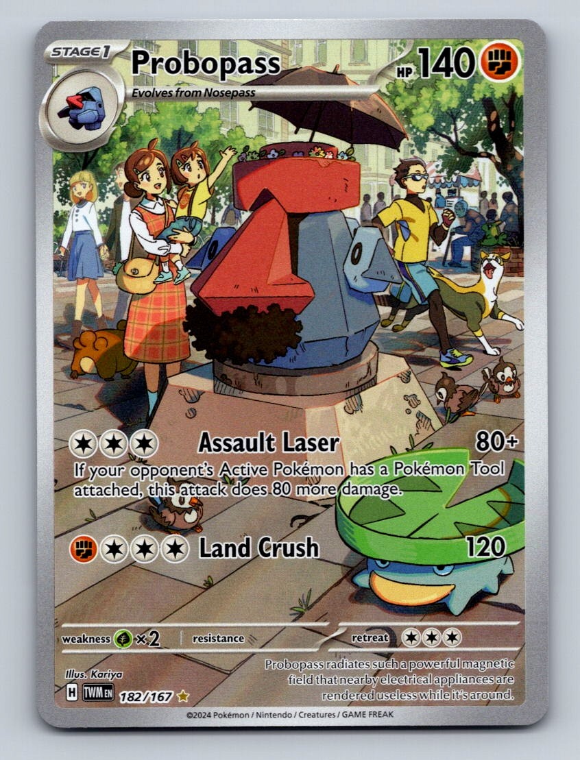 Pokemon TCG Probopass Holo Illustration Rare SV06: Twilight Masquerade 182/167