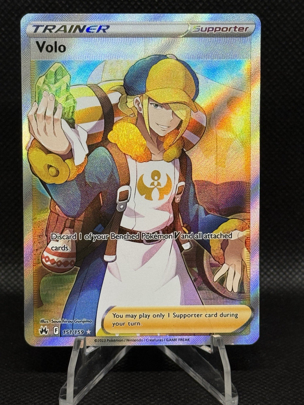 Pokemon Volo Full Art Trainer Ultra Rare Crown Zenith #151/159