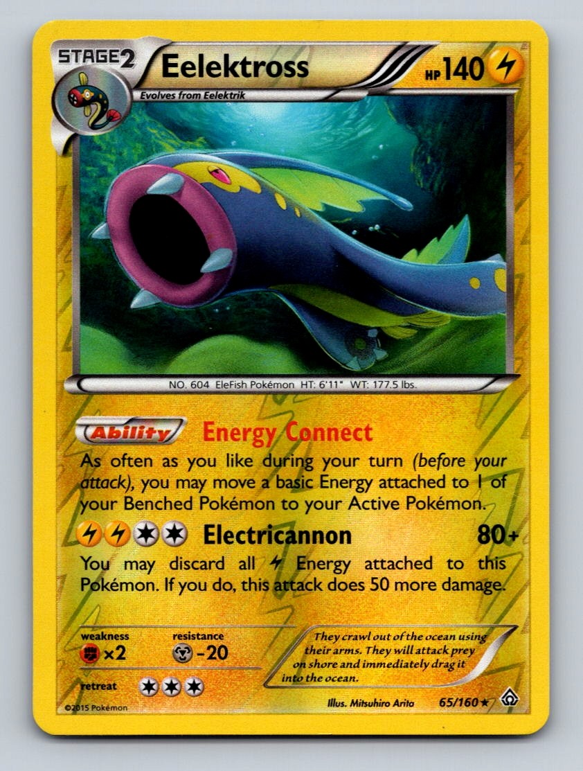 Pokemon TCG Eelektross Reverse Holo Holo Rare XY - Primal Clash 65/160