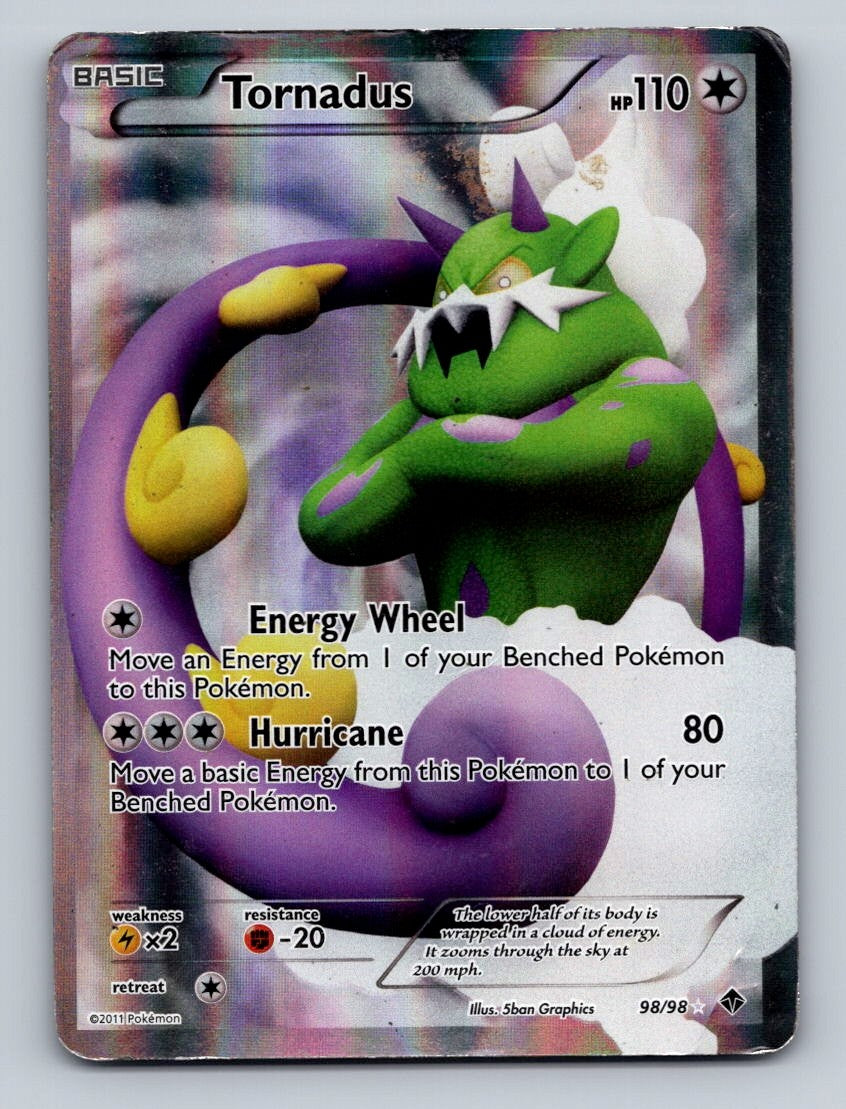 Pokemon TCG Tornadus (98 Full Art) Holo Ultra Rare Emerging Powers 98/98