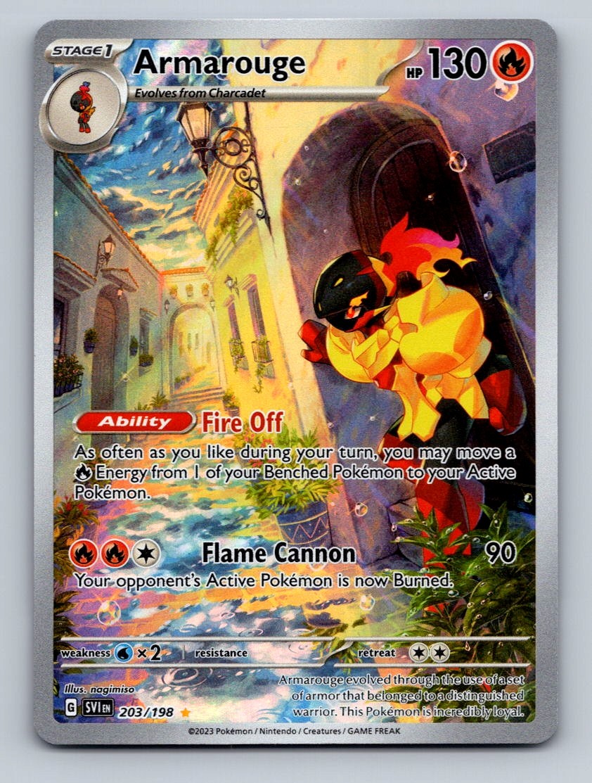 Pokemon TCG Armarouge Holo Illustration Rare SV01: Scarlet & Violet Base Set 203