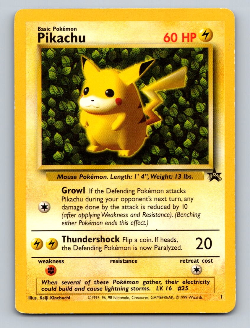 Pikachu (1) Regular Promo WoTC Promo 01/53 NM Pokemon