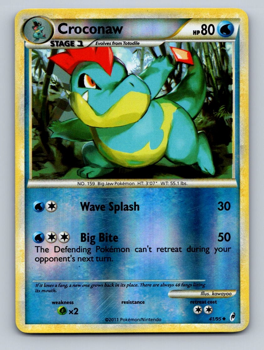 Pokemon TCG Croconaw Reverse Holo Uncommon Call of Legends 41/95