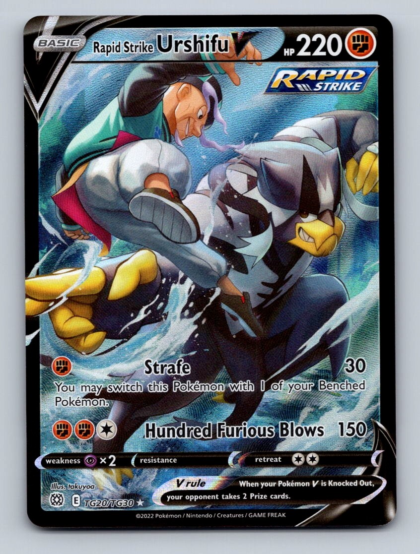 Pokemon TCG Rapid Strike Urshifu V Holo Ultra Rare SWSH09: Brilliant Stars Train