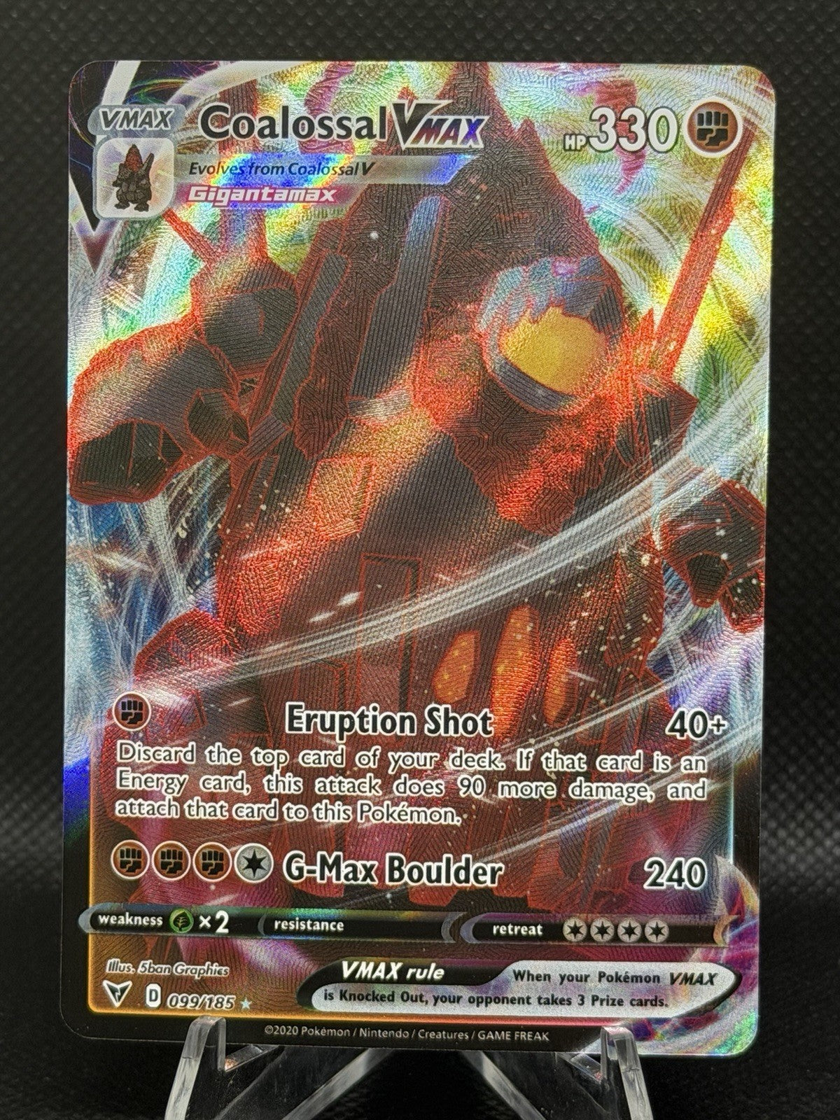 Coalossal VMAX - 099/185 Vivid Voltage Ultra Rare NM Pokemon TCG