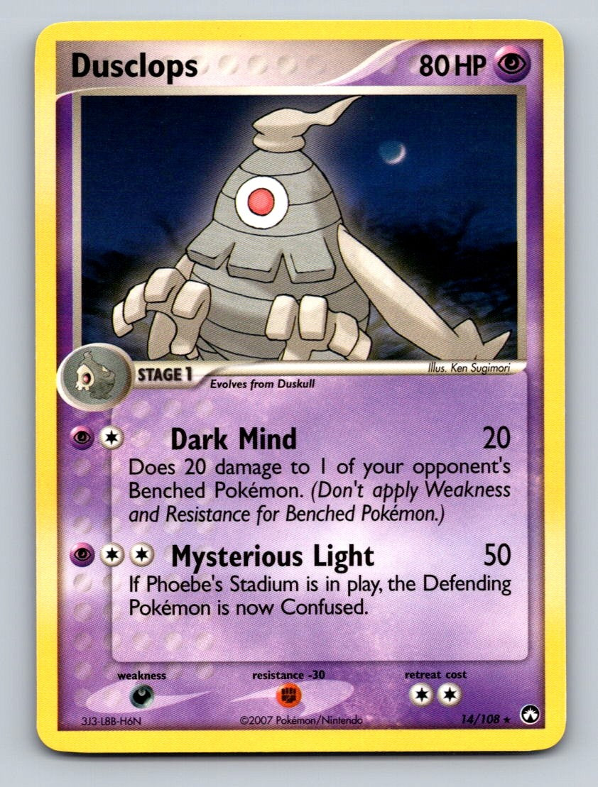 Dusclops Regular Rare Power Keepers 14/108