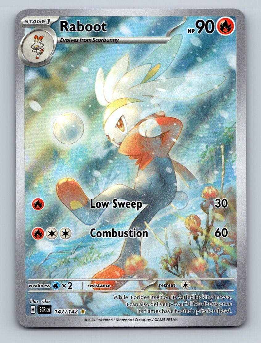 Pokemon TCG Raboot Holo Illustration Rare SV07: Stellar Crown 147/142
