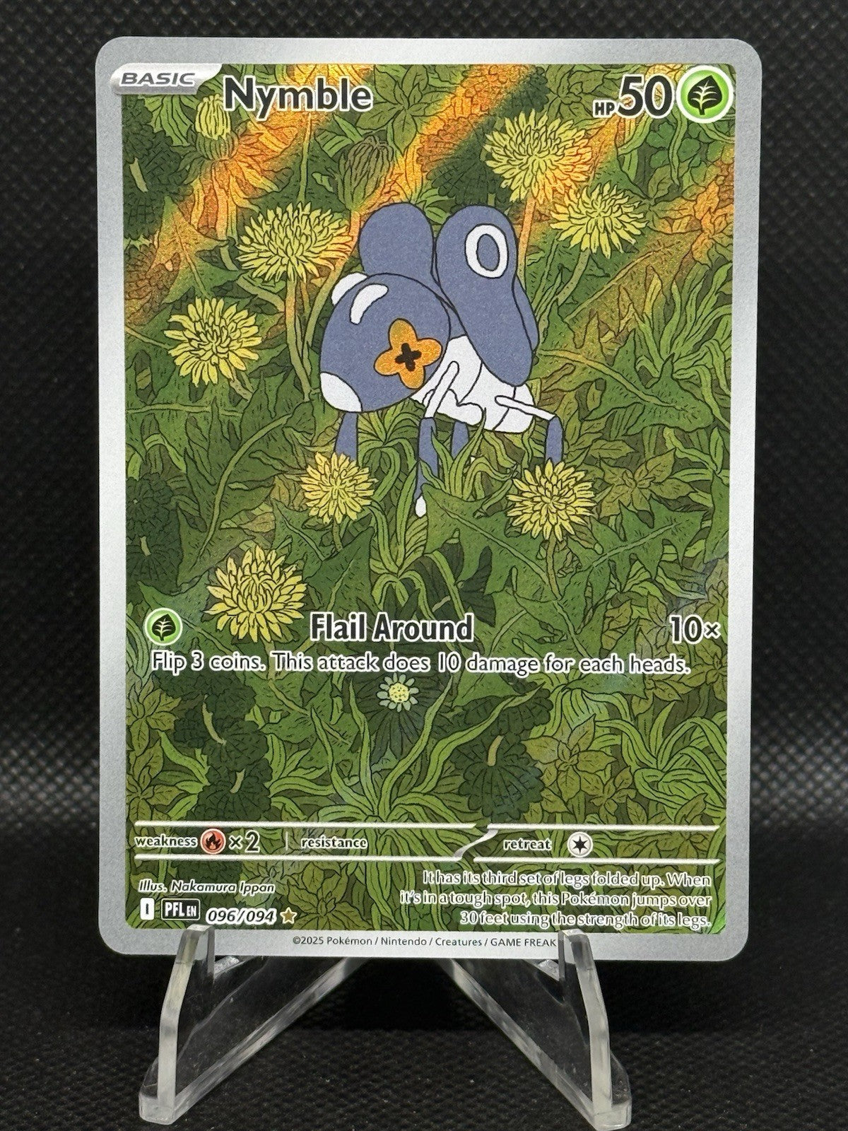 Pokémon Nymble 096/094 Me02: Phantasmal Flames NM Holo Illustration Rare TCG