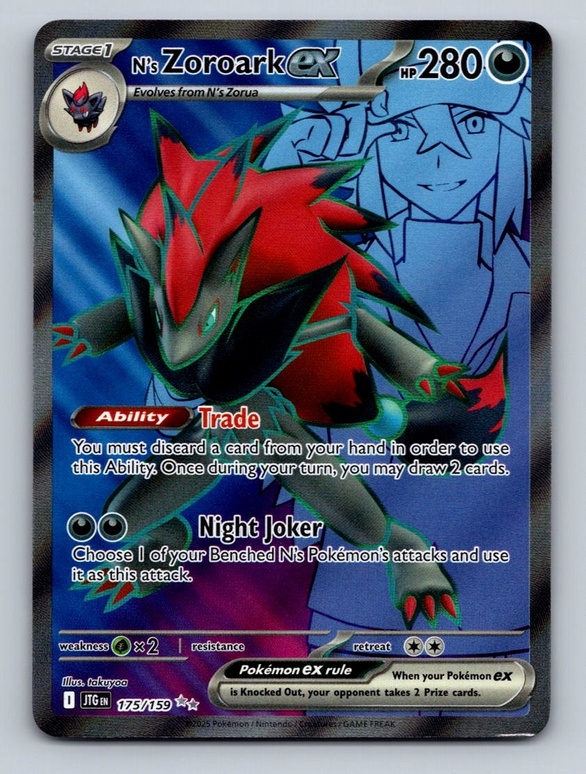 Pokemon TCG N's Zoroark ex Holo Ultra Rare SV09: Journey Together 175/159