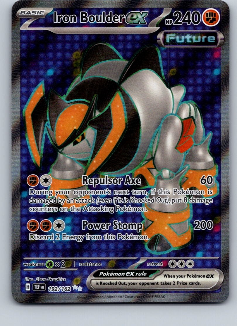Iron Boulder ex Holo Ultra Rare SV05: Temporal Forces 192/162 NM