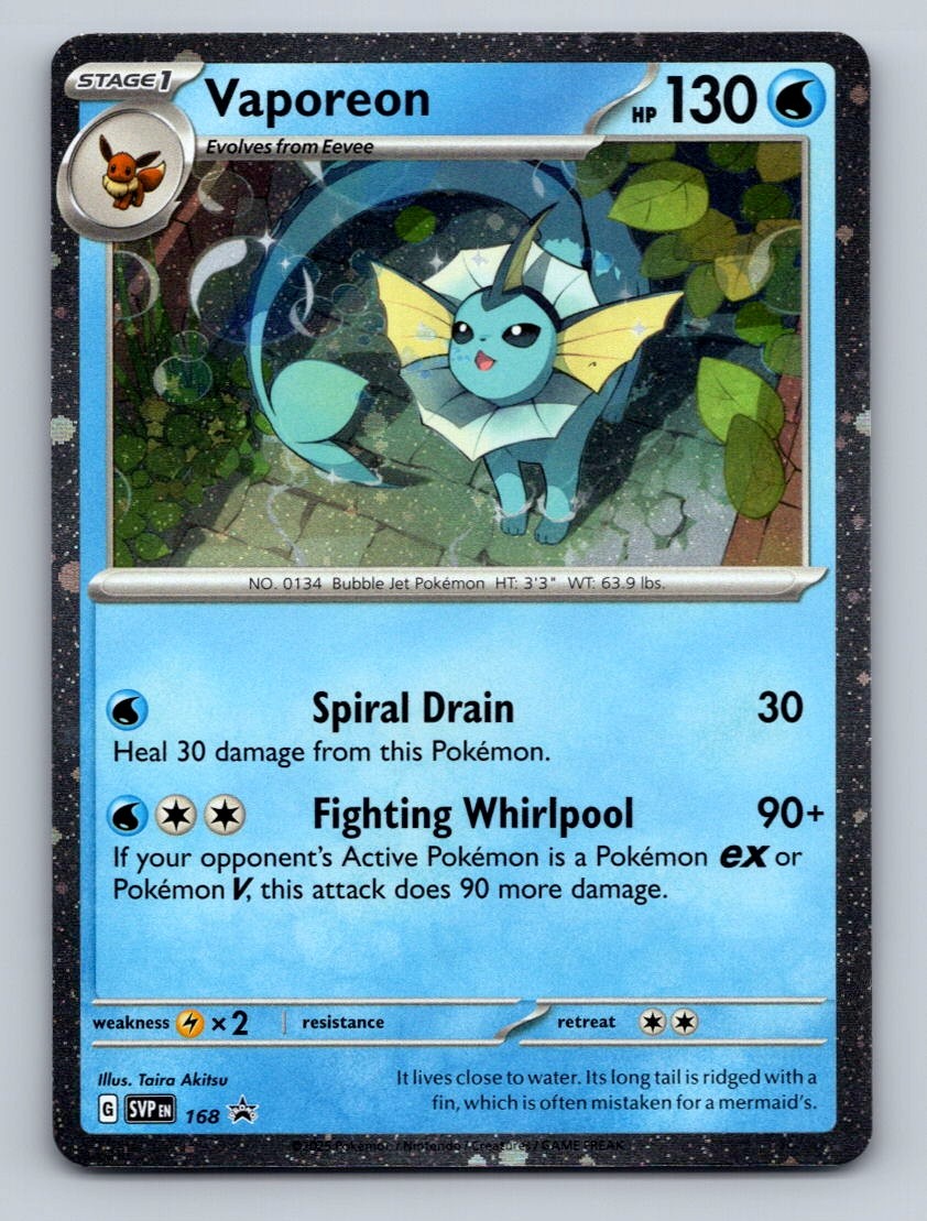 Vaporeon - (Cosmos Holo) Holo Promo SV: Scarlet & Violet Promo Cards 168