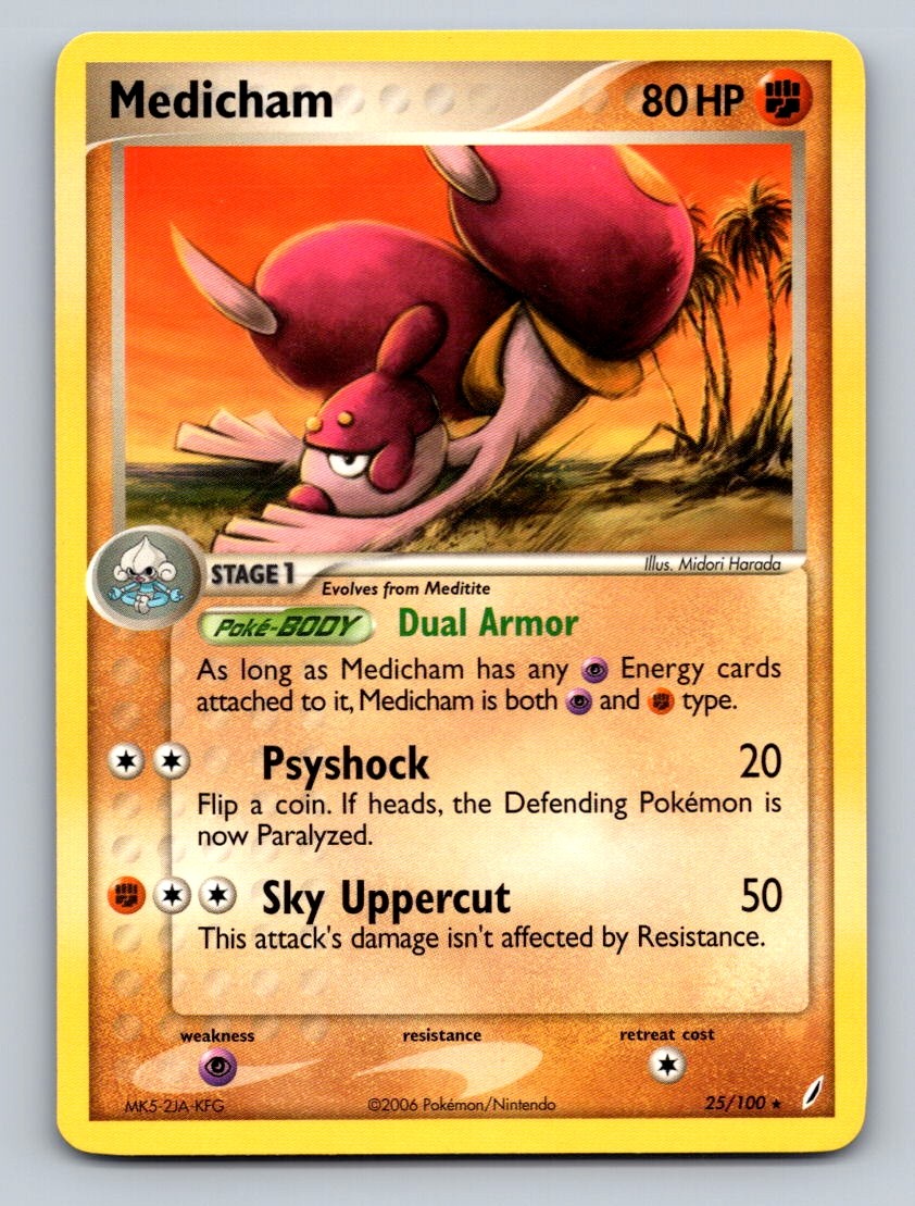 Medicham Regular Rare Crystal Guardians 25/100