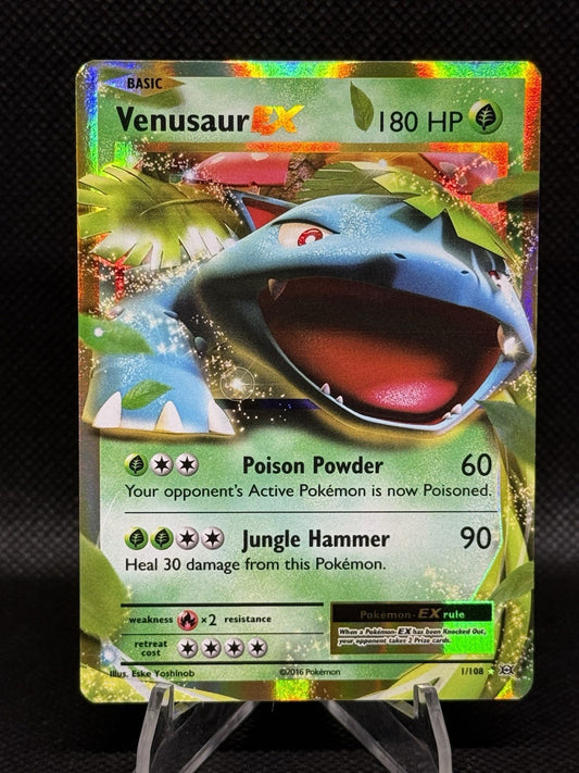 2016 Pokemon VENUSAUR EX 1/108 Evolutions Holo Ultra Rare English