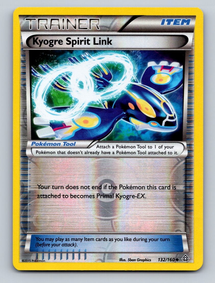 Pokemon TCG Kyogre Spirit Link Reverse Holo Uncommon XY - Primal Clash 132/160
