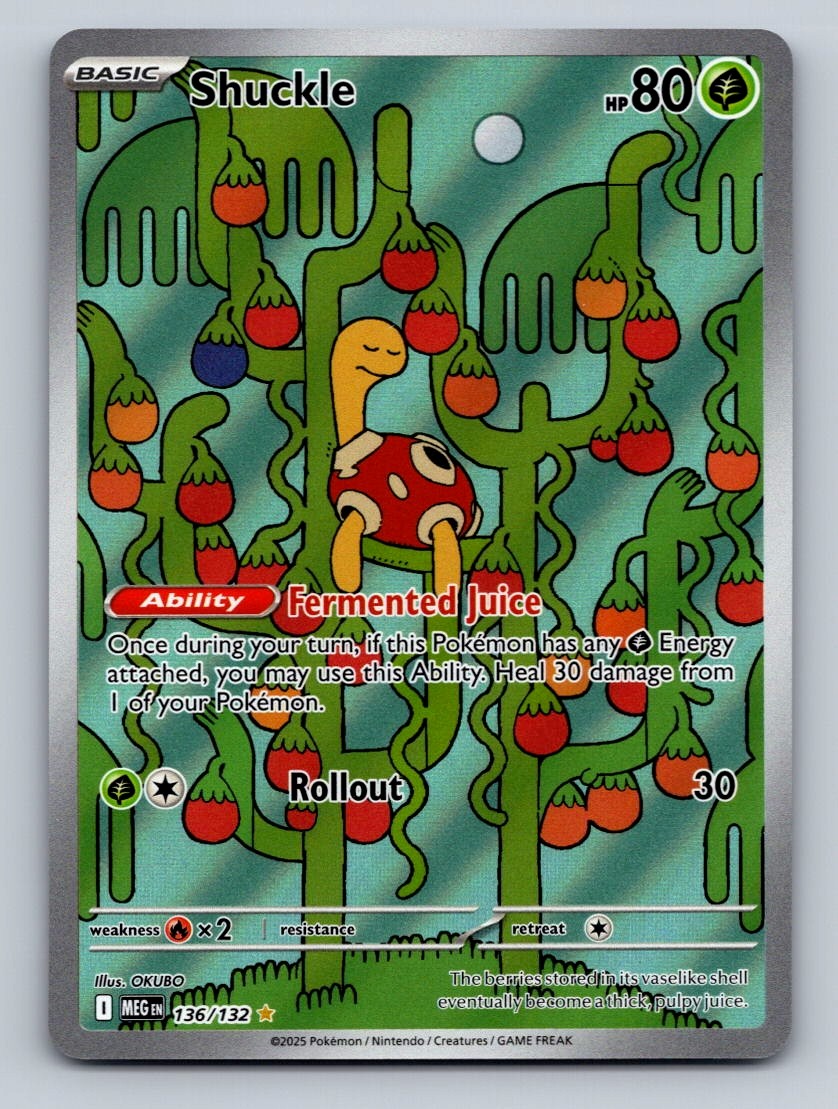 Pokemon TCG Shuckle - Holo Illustration Rare ME01: Mega Evolution 136/132