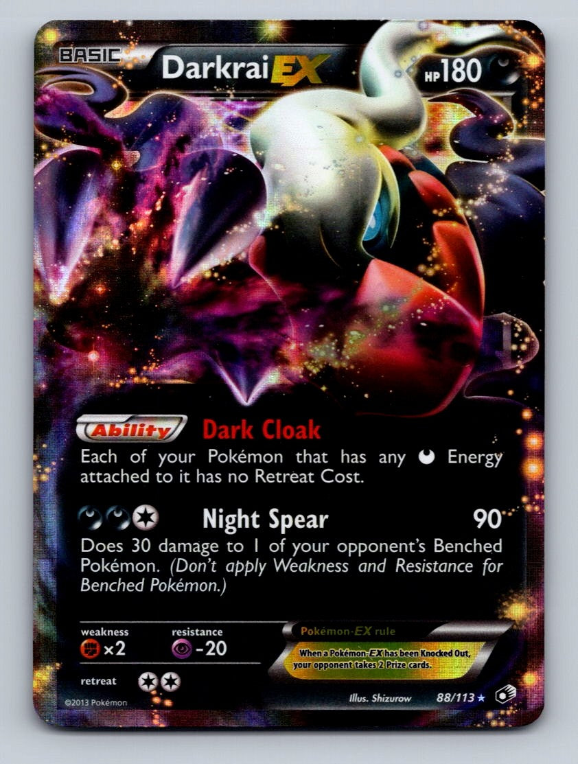 Pokemon TCG Darkrai EX Holo Ultra Rare Legendary Treasures 88/113