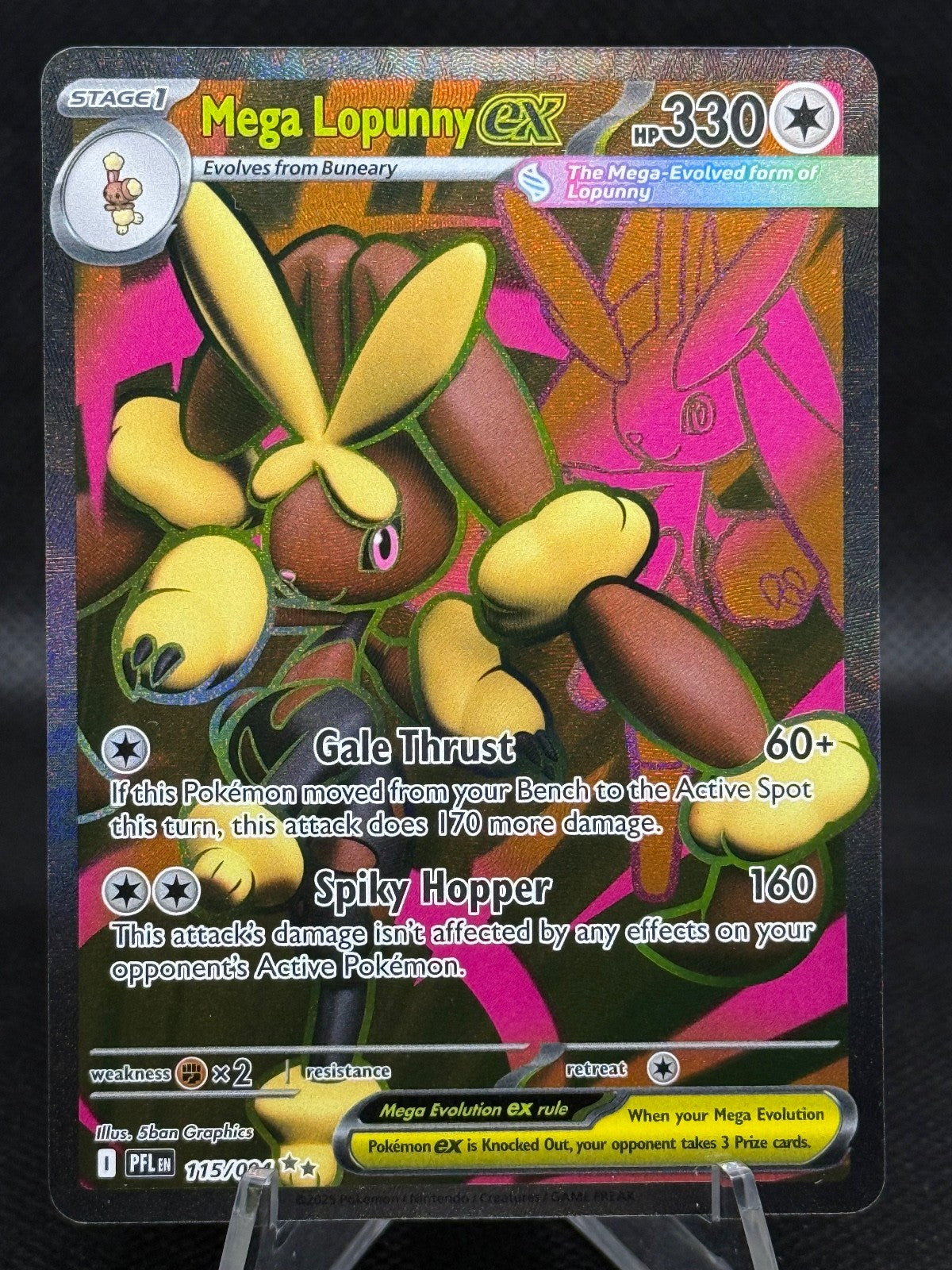 Mega Lopunny ex Holo Ultra Rare ME02: Phantasmal Flames 115/094 NM