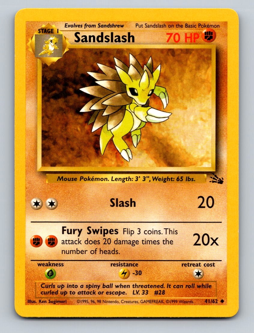 Pokemon TCG Sandslash Uncommon Legendary Collection 062/110