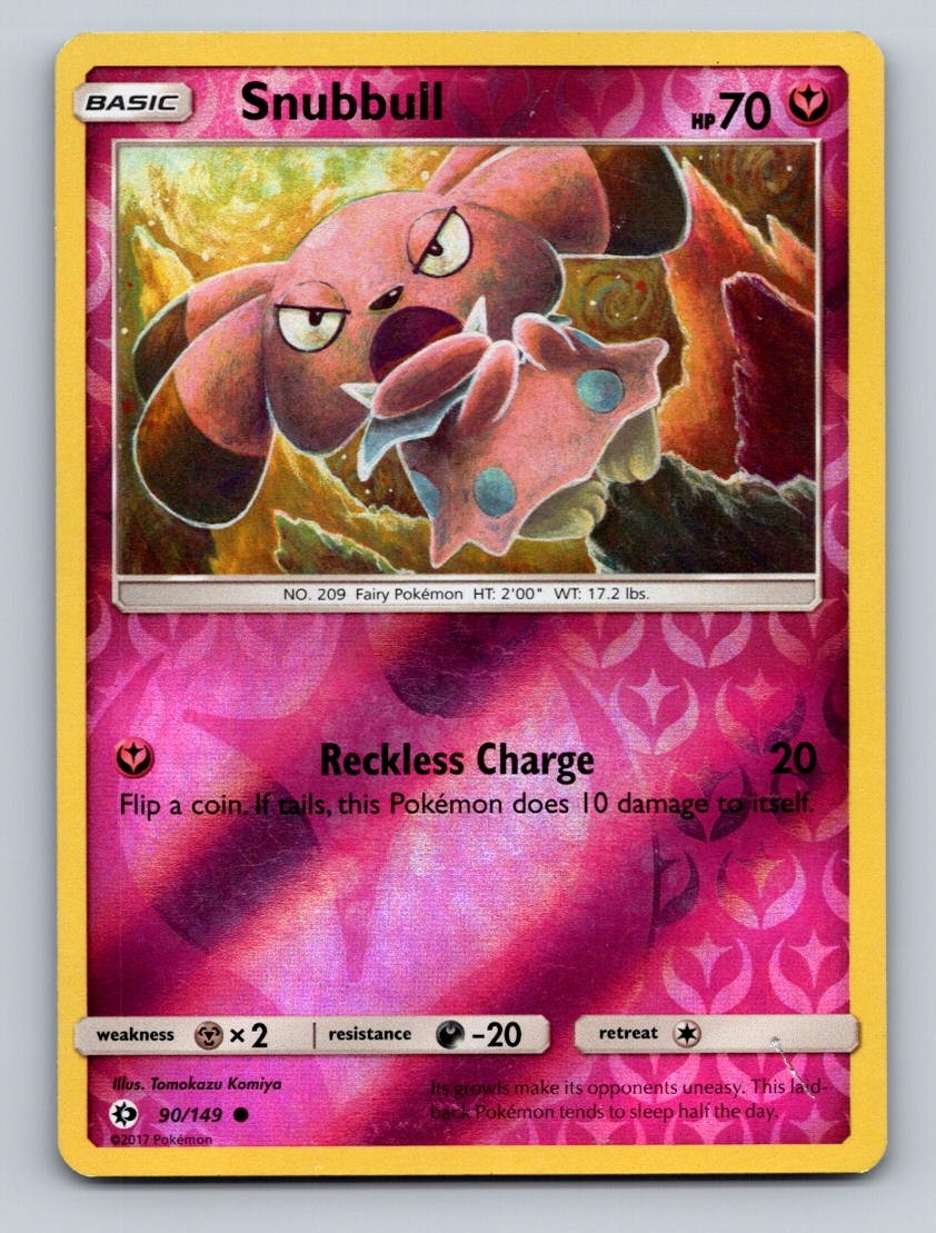 Snubbull Reverse Holo Common SM Base Set 90/149