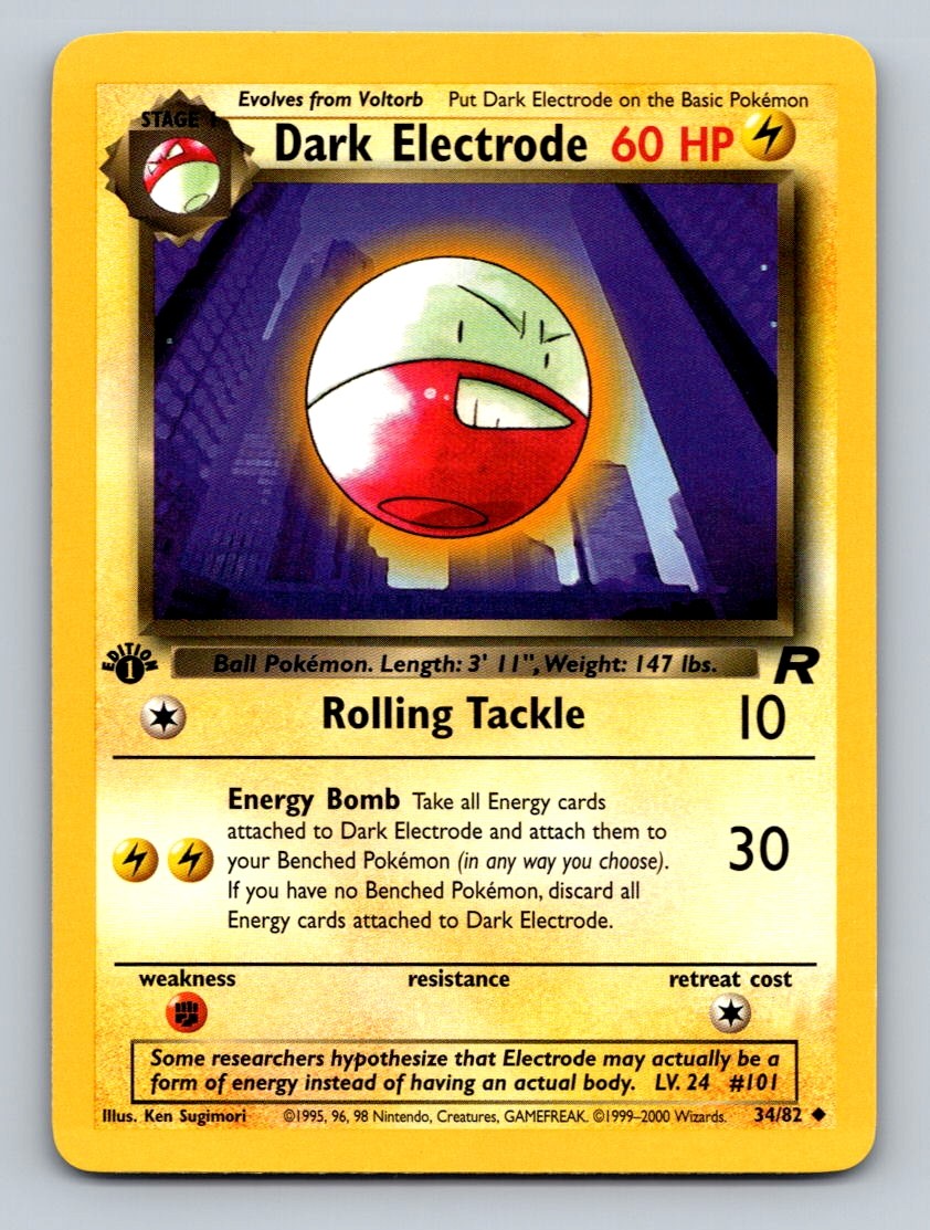 Pokemon Dark Electrode 1st Edition Uncommon Team Rocket 34/82
