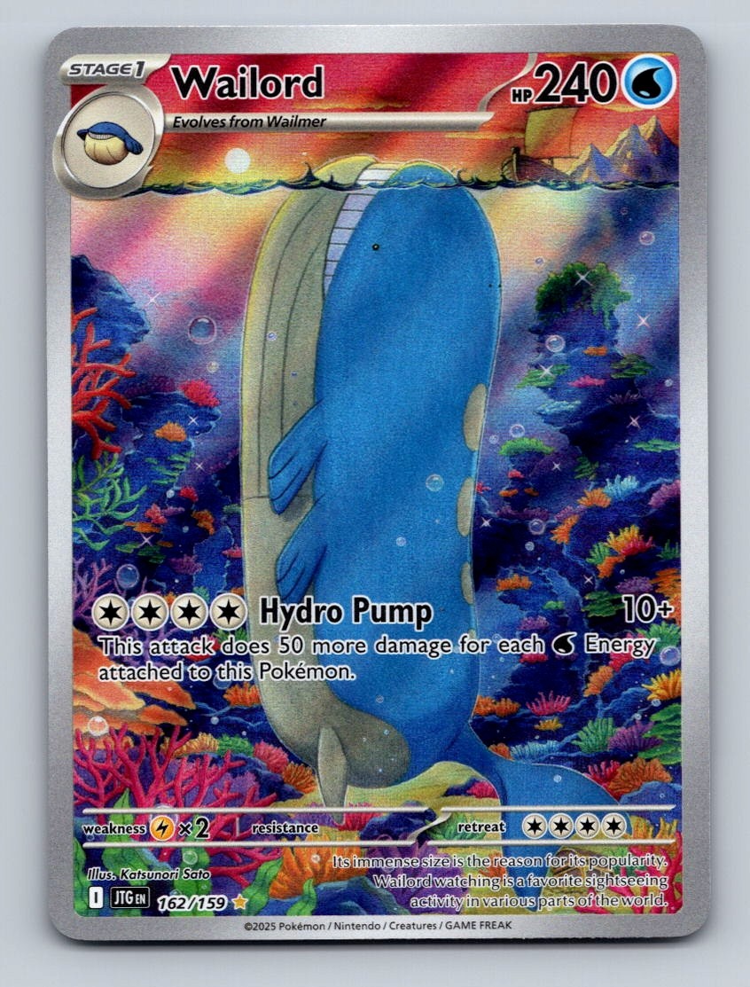 Pokemon TCG Wailord Holo Illustration Rare SV09: Journey Together 162/159