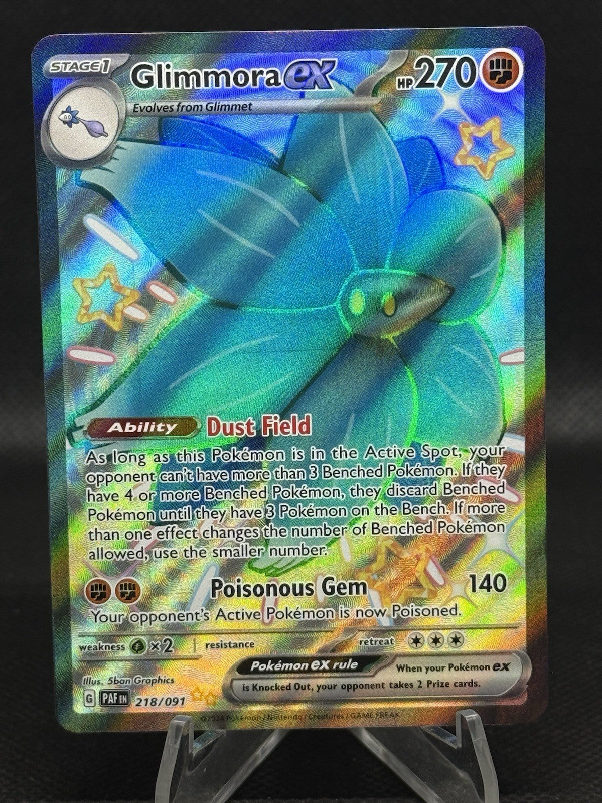 Glimmora ex 218/091 SV: Paldean Fates Holo