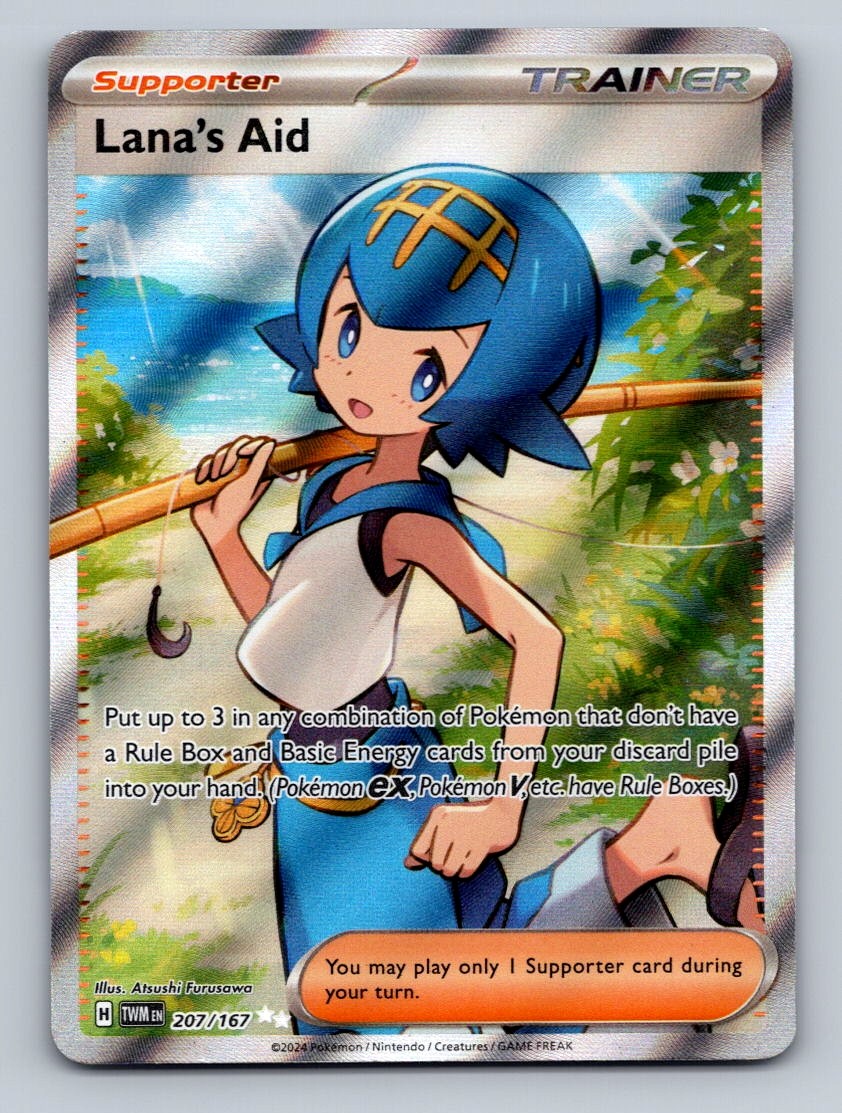 Pokemon TCG Lana's Aid - Holo Ultra Rare SV06: Twilight Masquerade 207/167