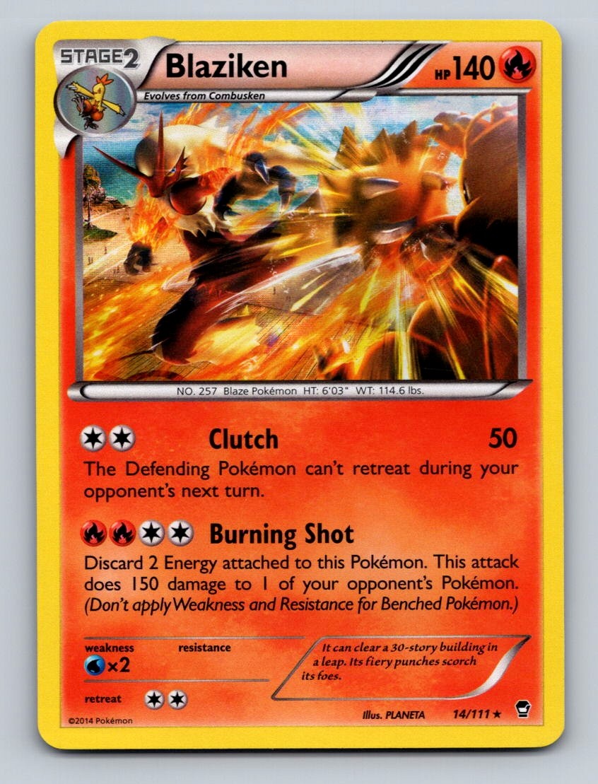 Pokemon TCG Blaziken Holo Holo Rare XY - Furious Fists 14/111