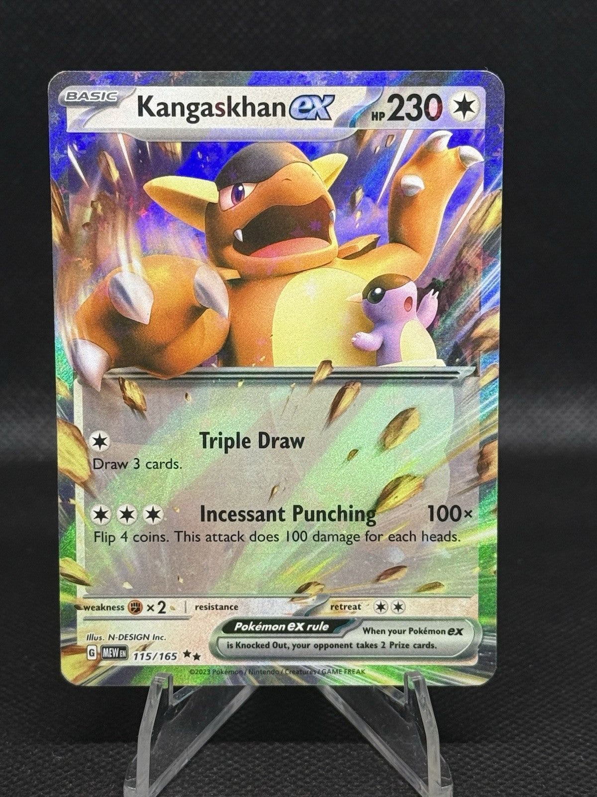 2023 Pokemon - Kangaskhan ex 115/165 Sv: Scarlet & Violet 151 Holo