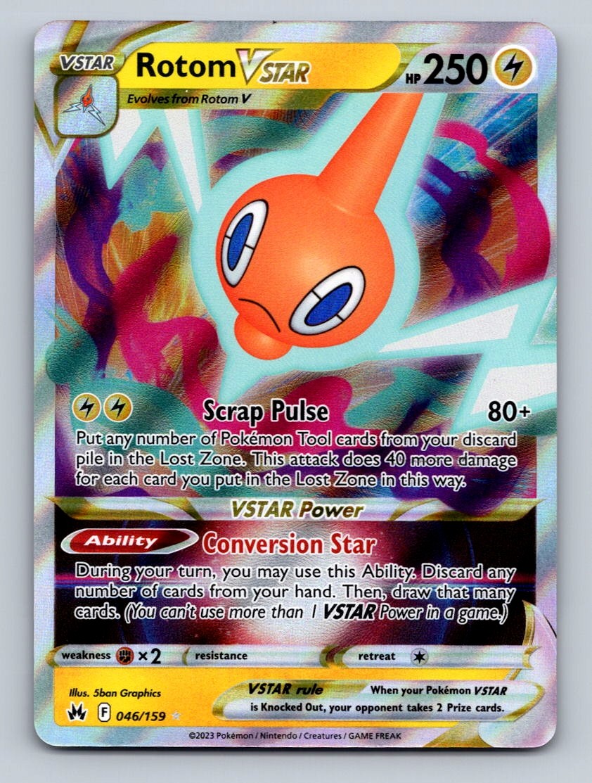 Pokemon TCG Rotom VSTAR Holo Ultra Rare SWSH: Crown Zenith 046/159