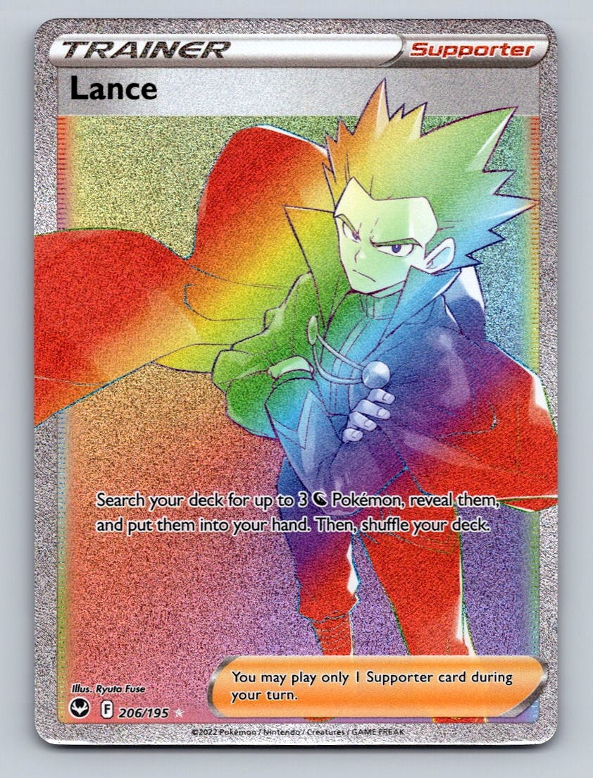 Pokemon TCG Lance (Secret) Holo Secret Rare SWSH12: Silver Tempest 206/195