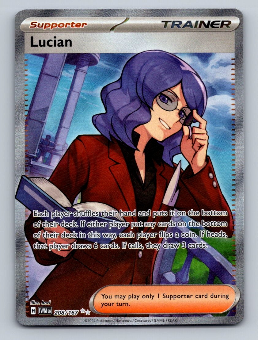 Pokemon TCG Lucian Holo Ultra Rare SV06: Twilight Masquerade 208/167