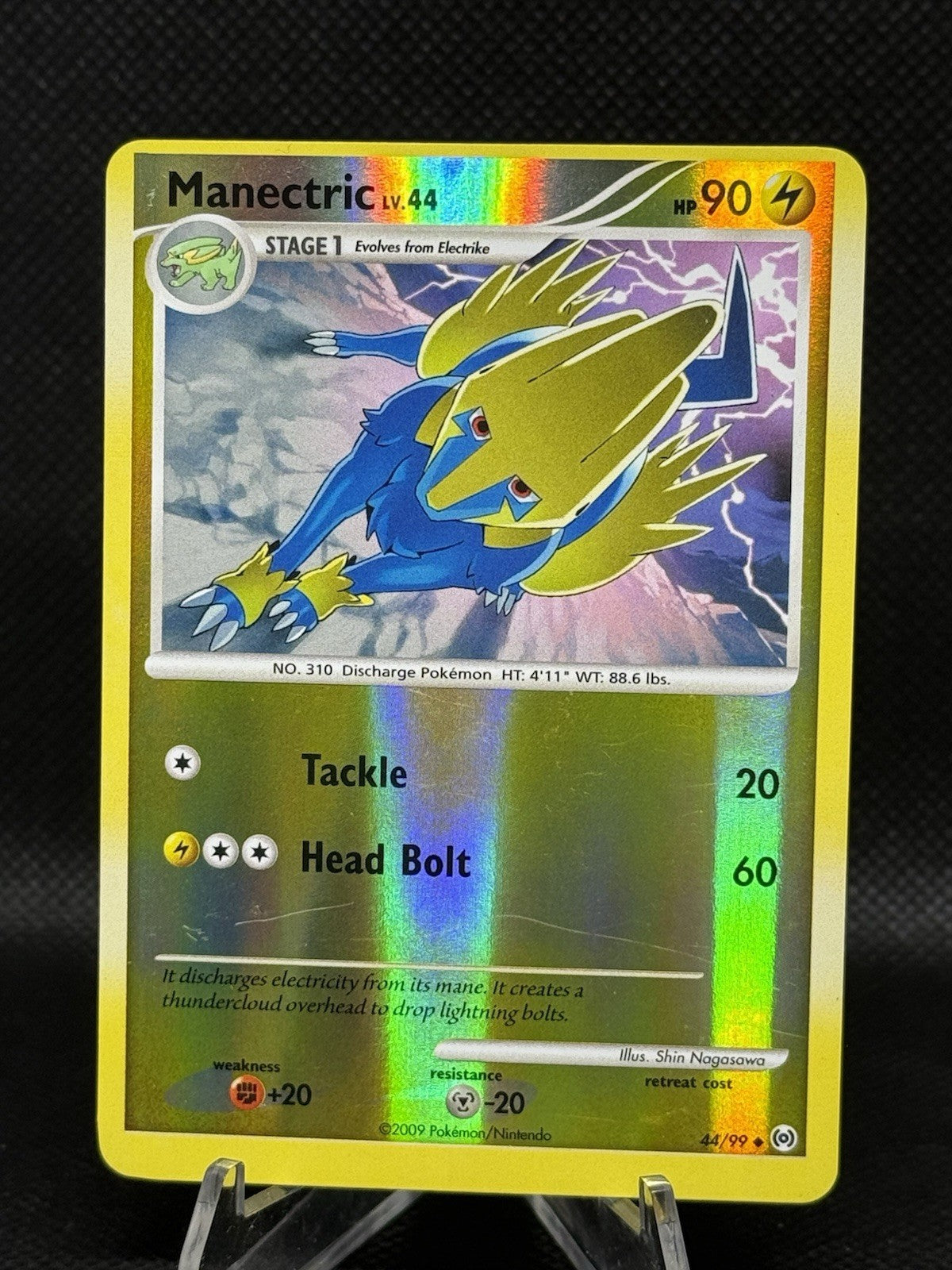 2009 Pokémon TCG Platinum Arceus Manectric Lv.44 HP 90 Reverse Holo 44/99 NM