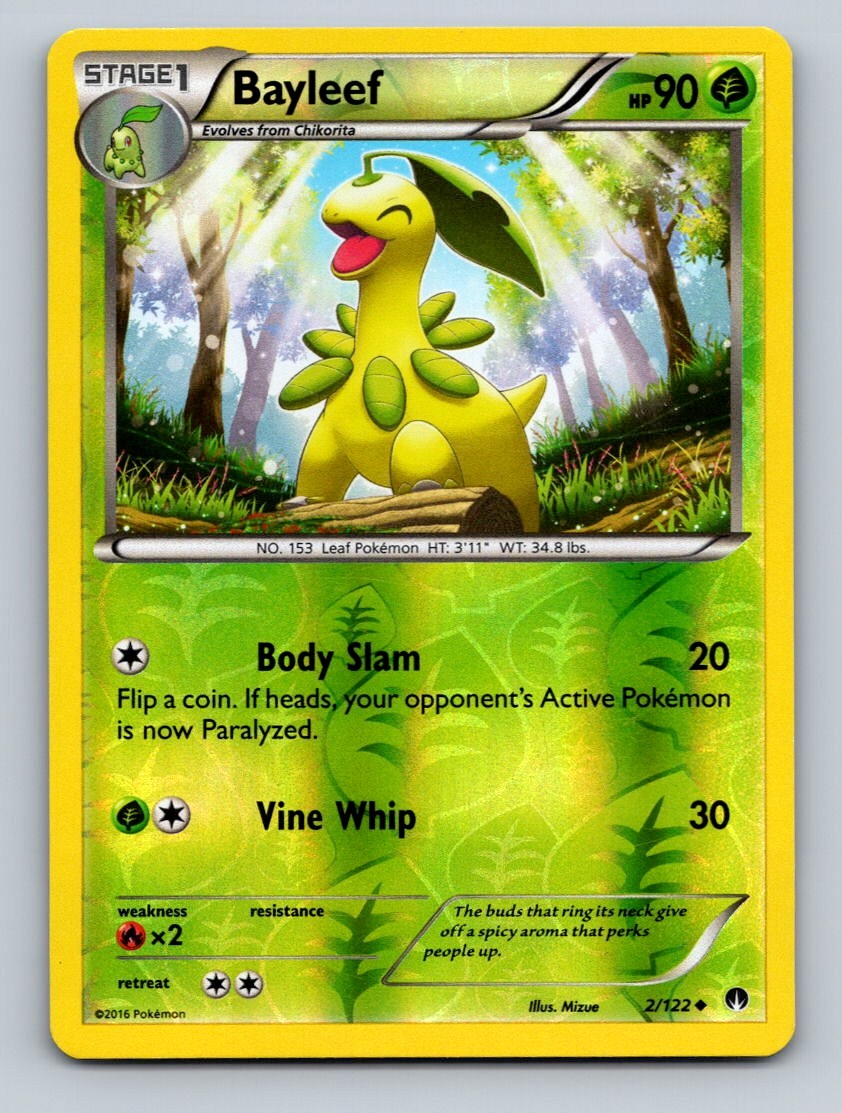 Pokemon TCG Bayleef Reverse Holo Uncommon XY - BREAKpoint 2/122