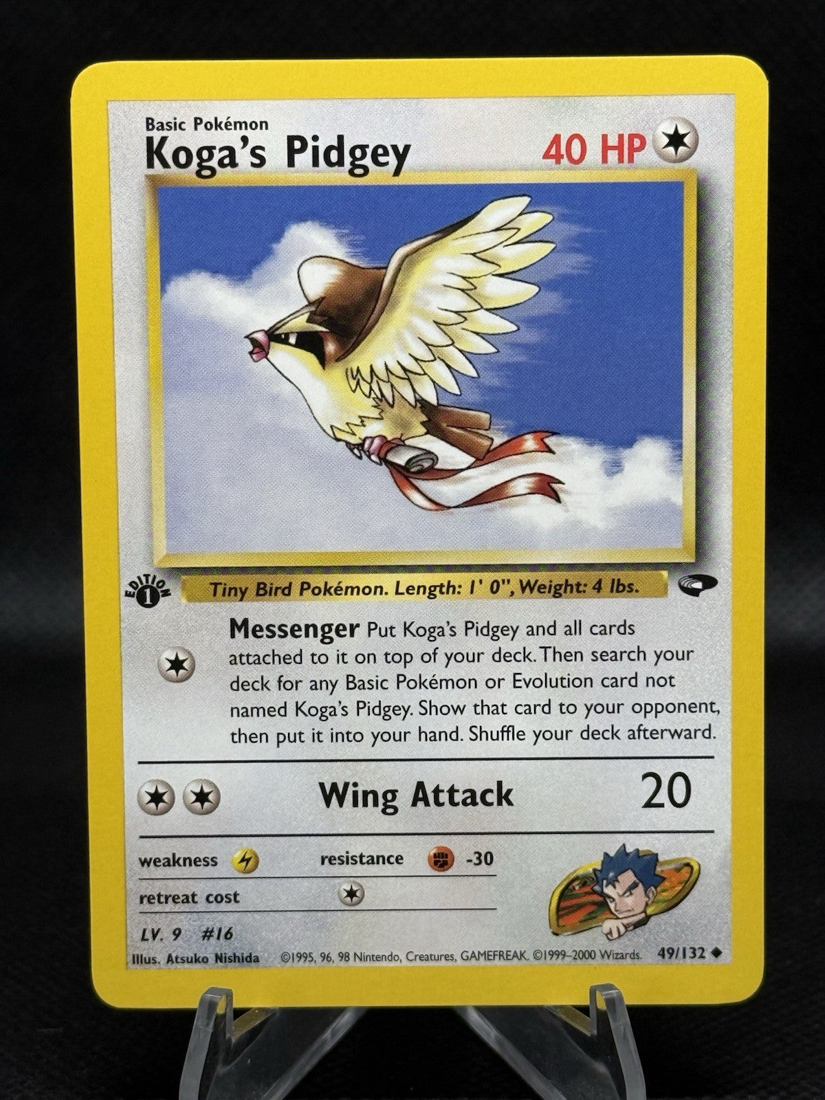Koga's Pidgey 49/132 1st Edition Pokémon Gym Challenge